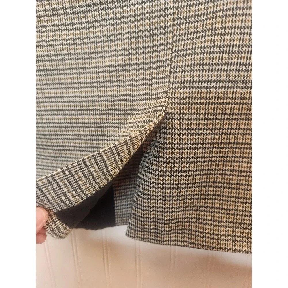 Bagatelle Collection Women's Navy Houndstooth Vest Size L‎ Classic Career Office